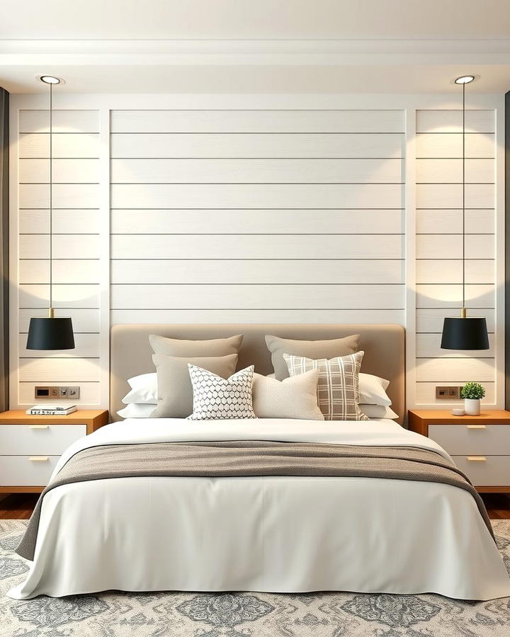 Shiplap Headboard Wall - 25 Shiplap Bedroom Ideas