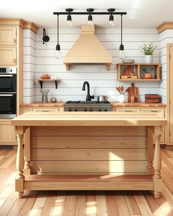 Shiplap Siding - 25 Rustic Kitchen Island Ideas
