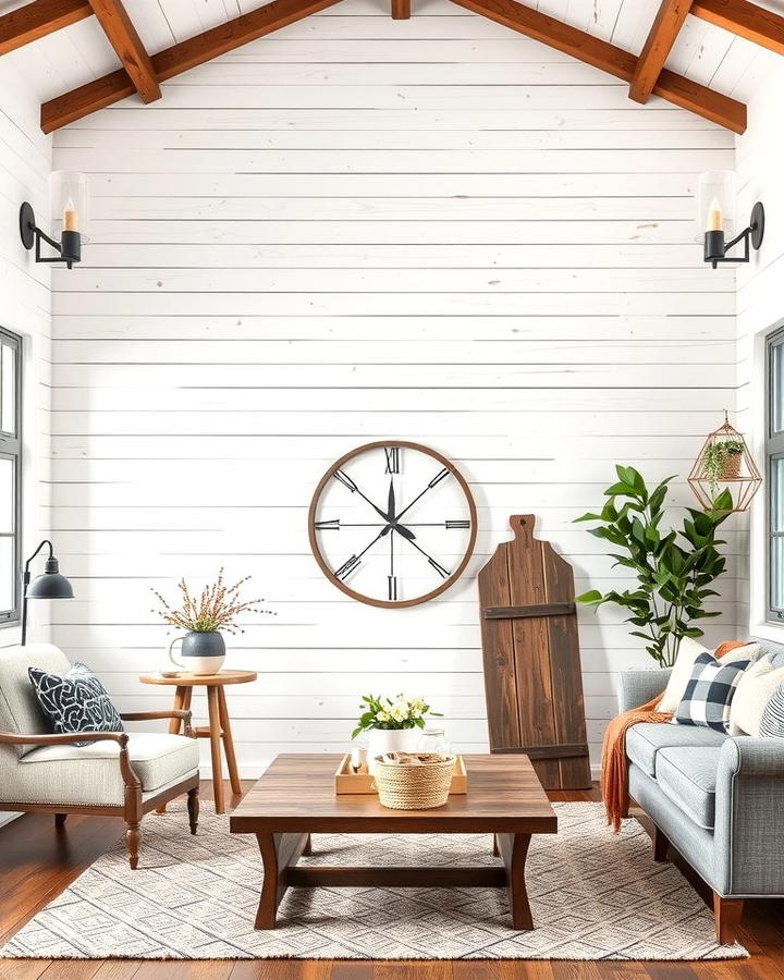 Shiplap Walls - 25 Rustic Barndominium Interior Design Ideas