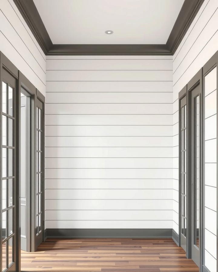 Shiplap with Contrasting Trim - 25 Shiplap Wall Entryway Ideas