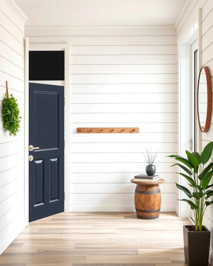 Shiplap with a Chalkboard Section - 25 Shiplap Wall Entryway Ideas