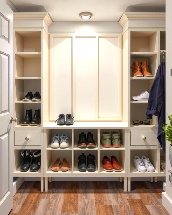 Shoe Cubbies for Orderly Footwear Storage - 25 Small Mudroom Ideas