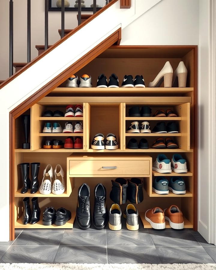 Shoe Storage - 25 Under Stair Storage Ideas