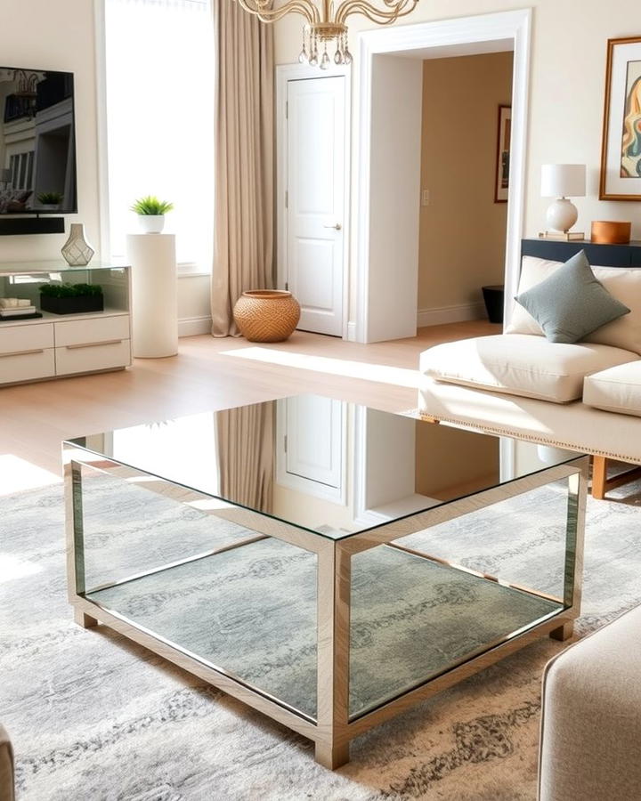 Silver Coffee Tables - 25 Silver Living Room Ideas