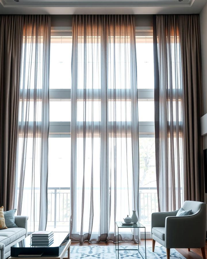 Silver Curtains for a Luxe Appeal - 25 Silver Living Room Ideas