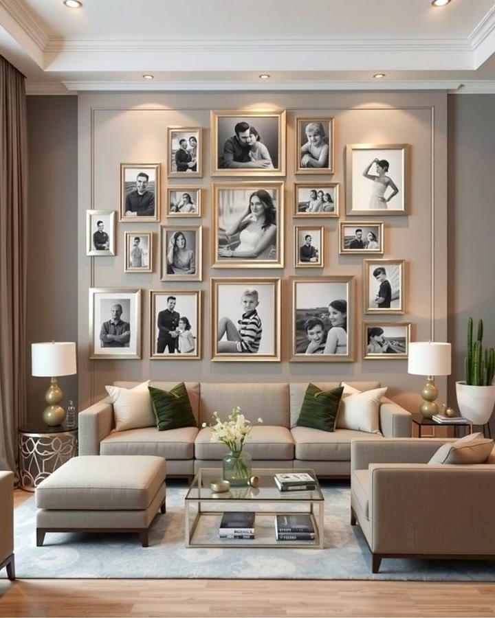 Silver Picture Frames - 25 Silver Living Room Ideas