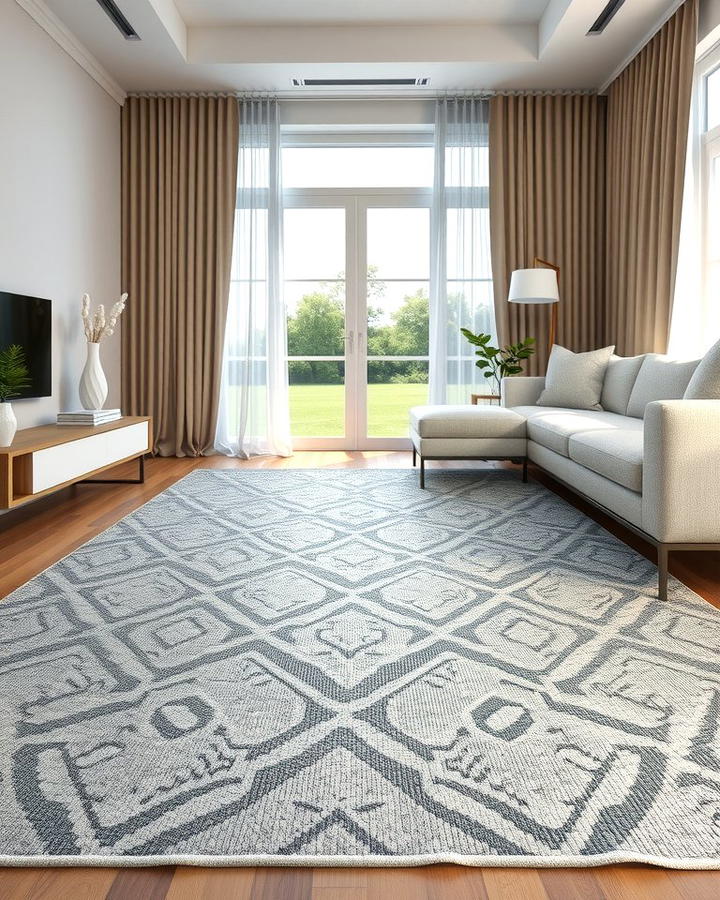 Silver Rugs for Subtle Sophistication - 25 Silver Living Room Ideas