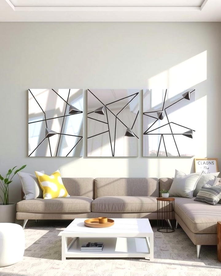 Silver Wall Art for a Contemporary Look - 25 Silver Living Room Ideas