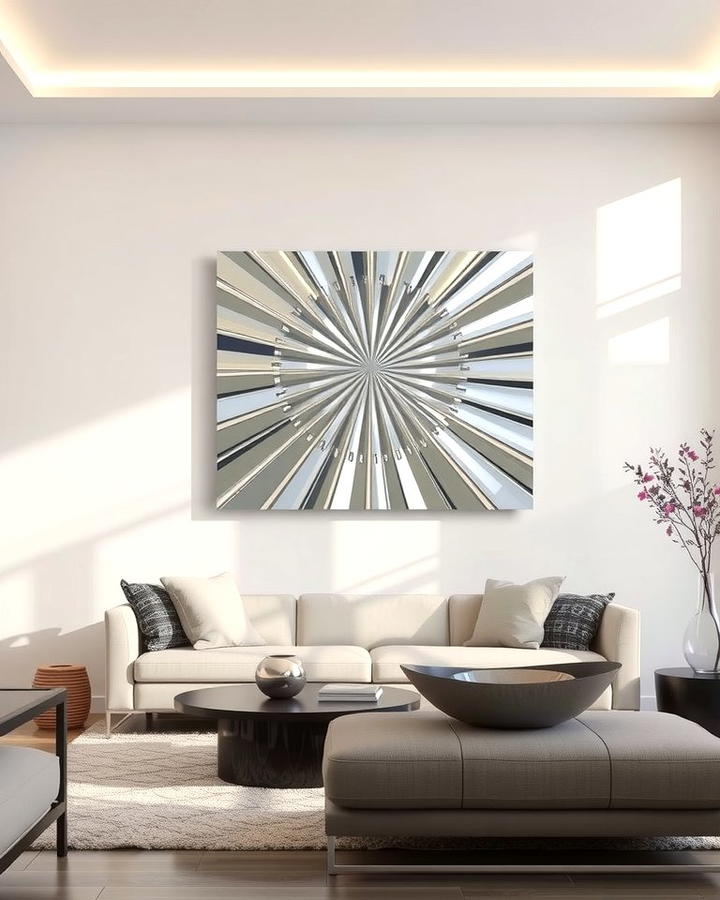 Silver Wall Art - 25 Silver Living Room Ideas