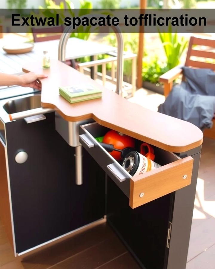 Sink with a Folding Countertop - 25 outdoor sink ideas