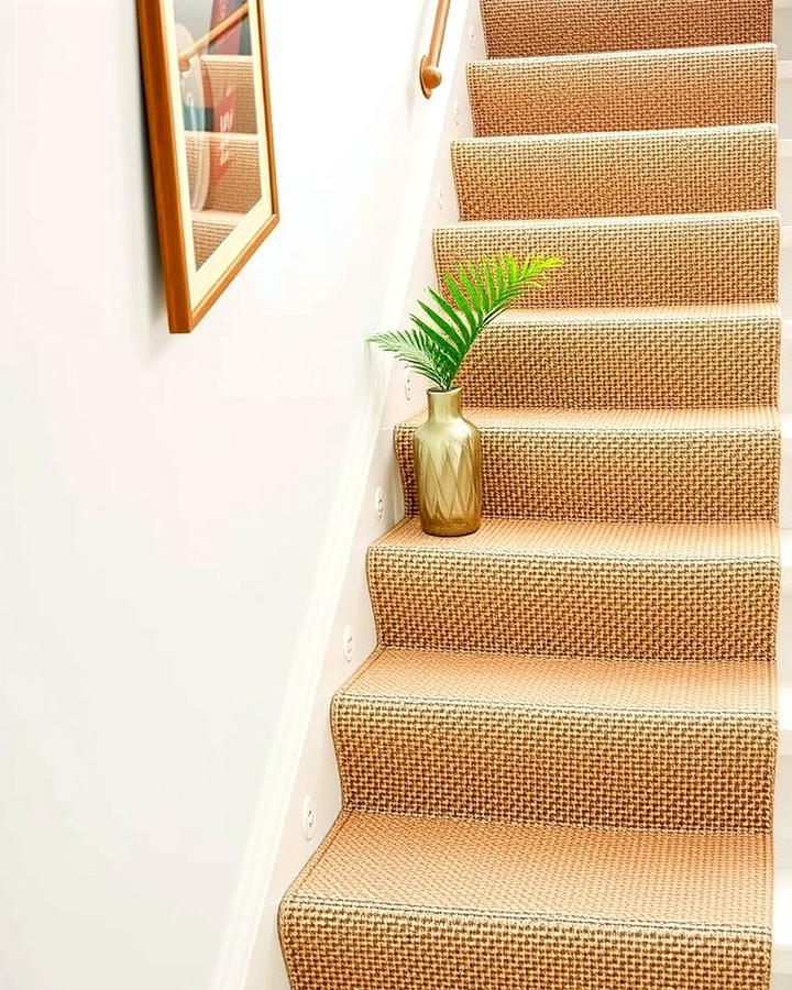 Sisal for Natural Elegance - 25 Stair Runner Ideas