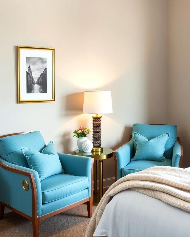 Sky Blue Accent Chairs for a Cozy Nook - 25 Sky Blue Bedroom Ideas