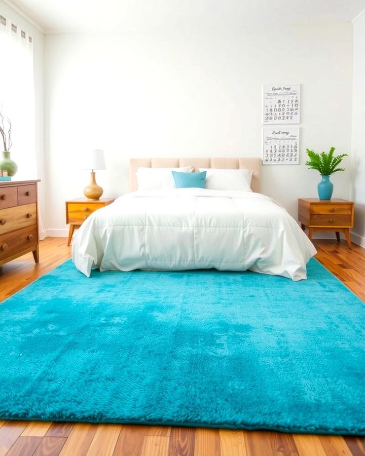 Sky Blue Area Rug - 25 Sky Blue Bedroom Ideas