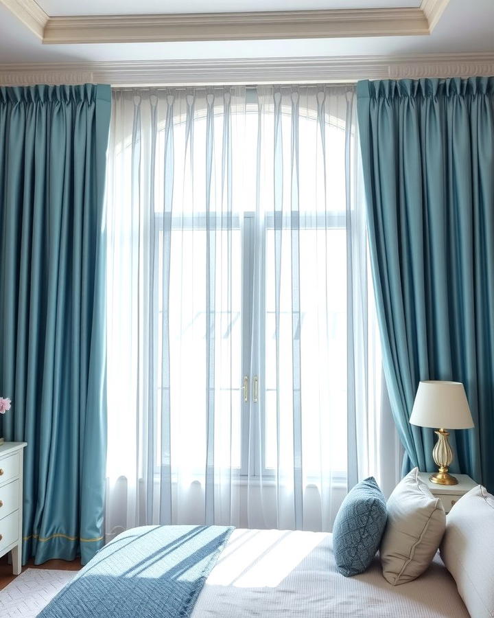 Sky Blue Curtains - 25 Sky Blue Bedroom Ideas