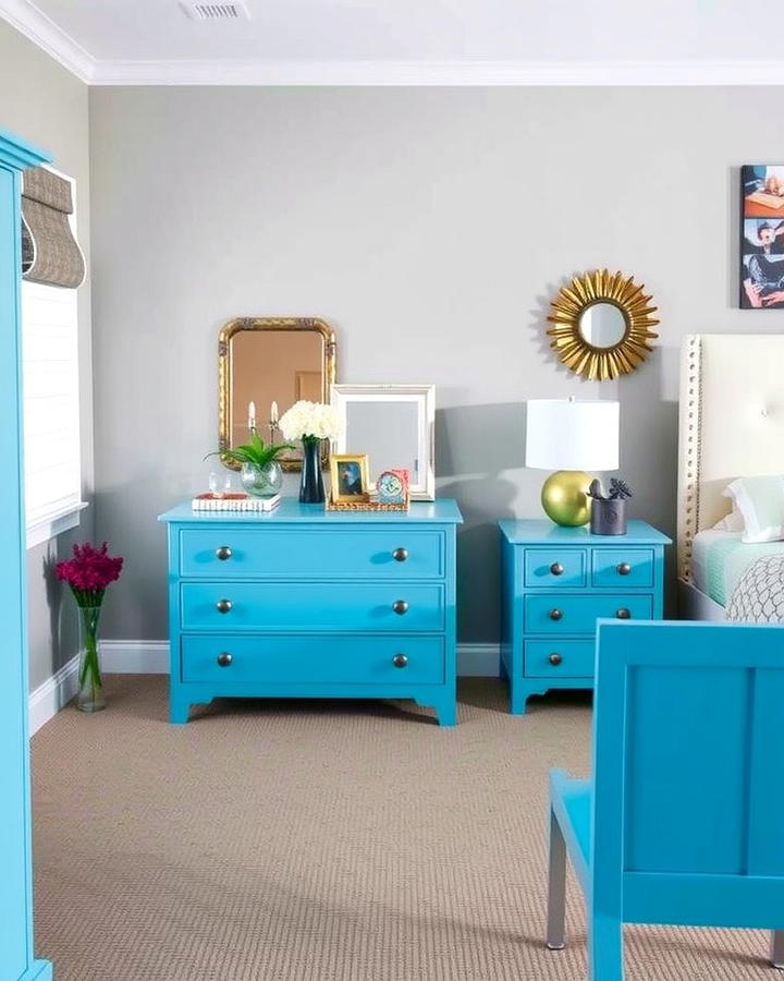 Sky Blue Furniture for a Bold Statement - 25 Sky Blue Bedroom Ideas