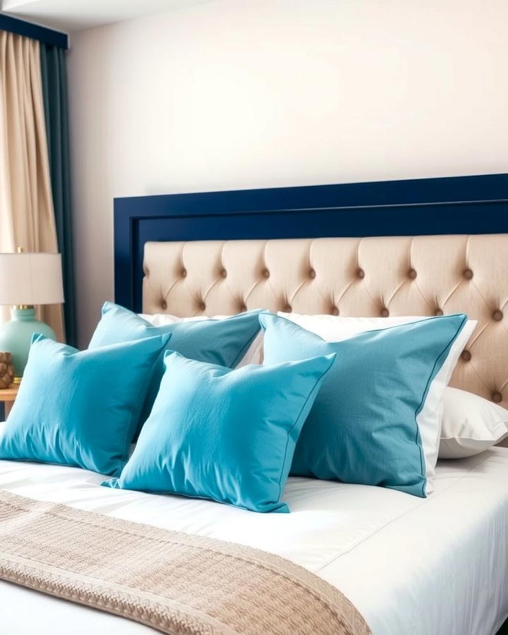 Sky Blue Throw Pillows - 25 Sky Blue Bedroom Ideas