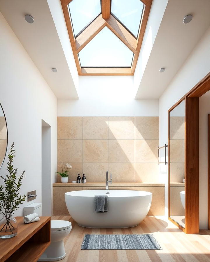 Skylights for Natural Illumination - 25 Natural Bathroom Ideas