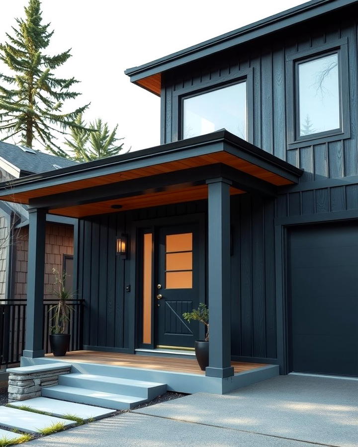 Slate Blue for a Cool Contemporary Edge - 25 Paint Colors for a Modern Black House With Cedar Accents