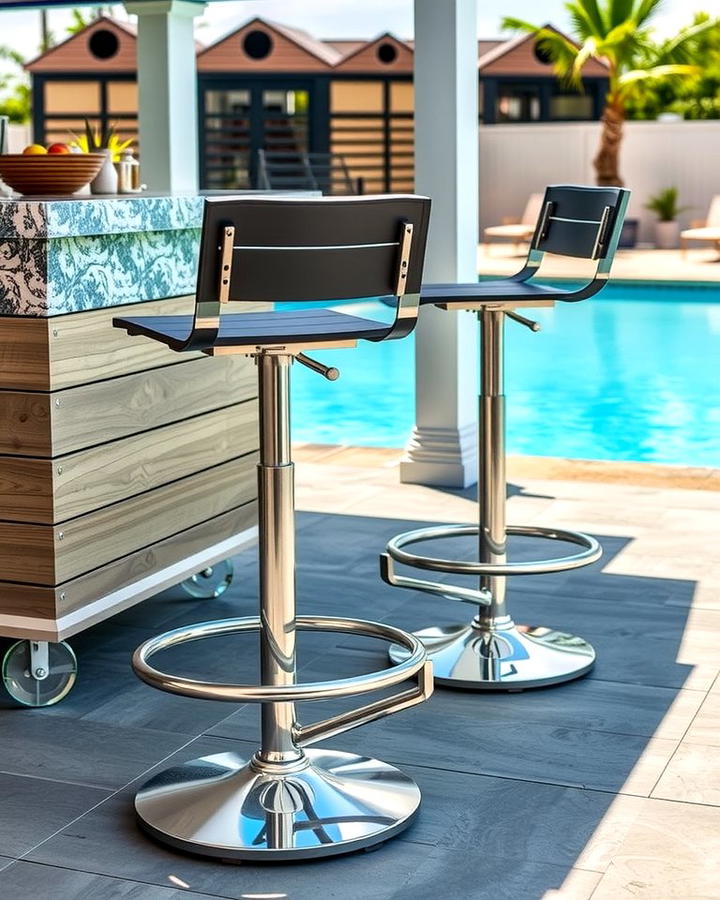 Sleek Bar Stools - 25 Pool Furniture Ideas