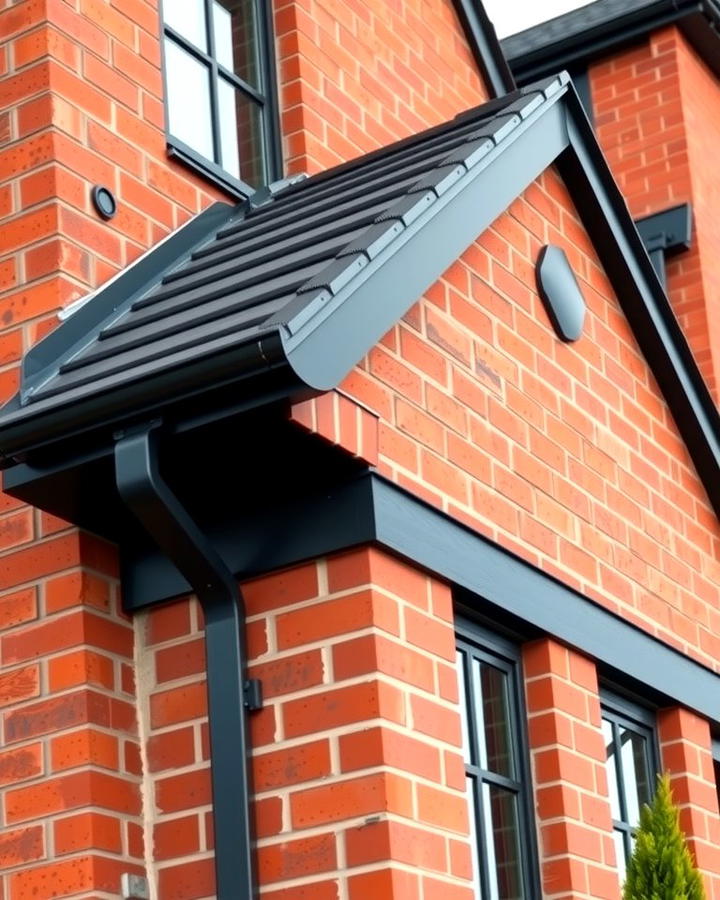 Sleek Black Fascia Boards - 25 Red Brick House with Black Trim Design Ideas