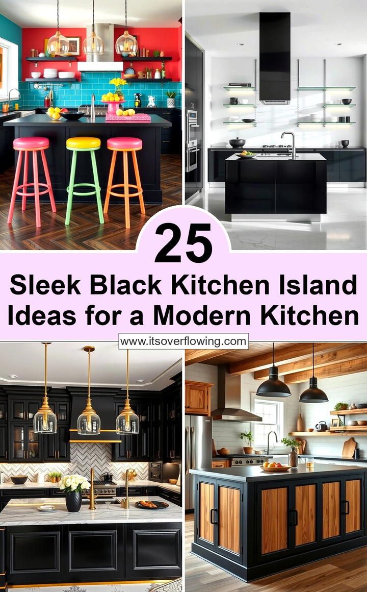 Sleek Black Kitchen Island Ideas for a Modern Kitchen