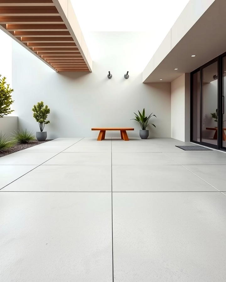 Sleek Concrete Slabs for a Modern Look - 25 Patio Flooring Ideas