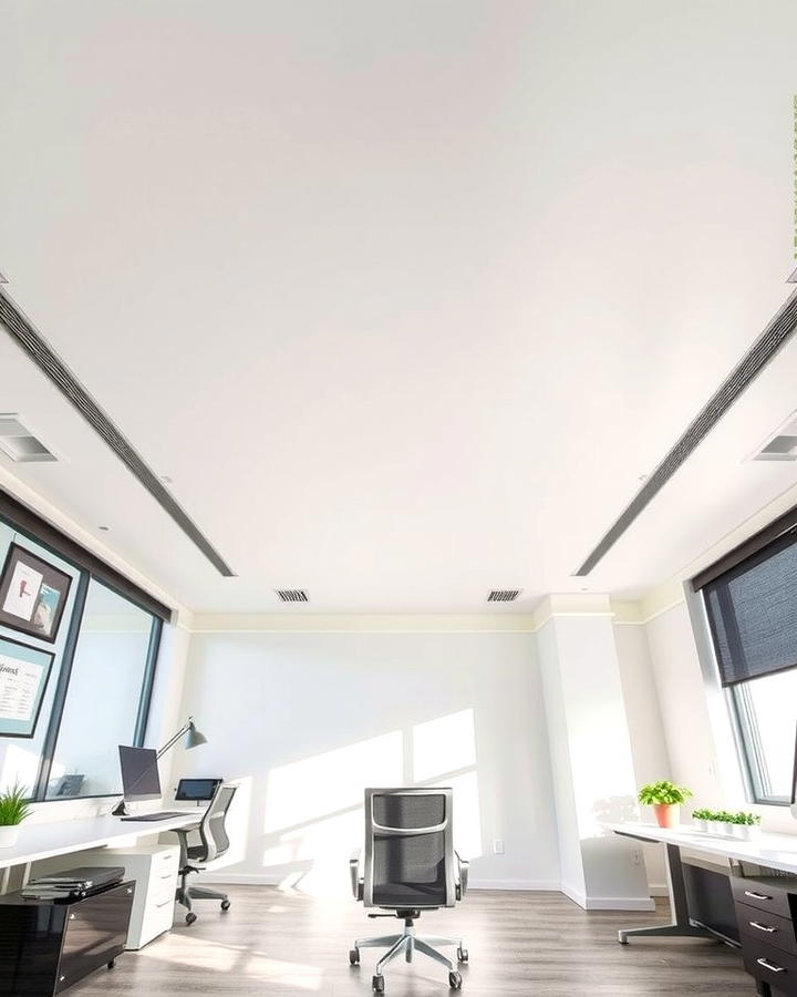 Sleek Modern Look with Painted Plywood - 25 Plywood Ceiling Ideas