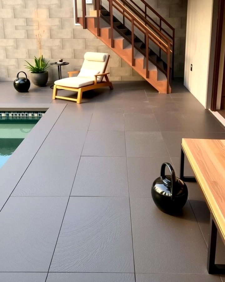 Sleek Slate Sophistication - 25 Stone Patio Ideas