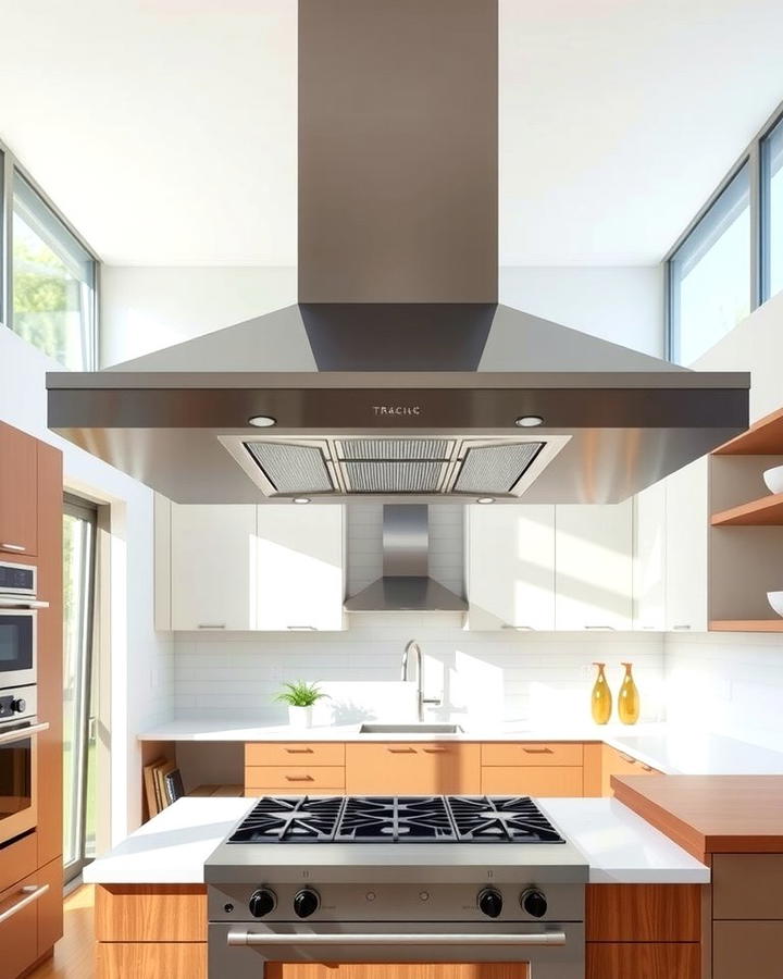 Sleek Stainless Steel Range Hood - 25 Range Hood Ideas