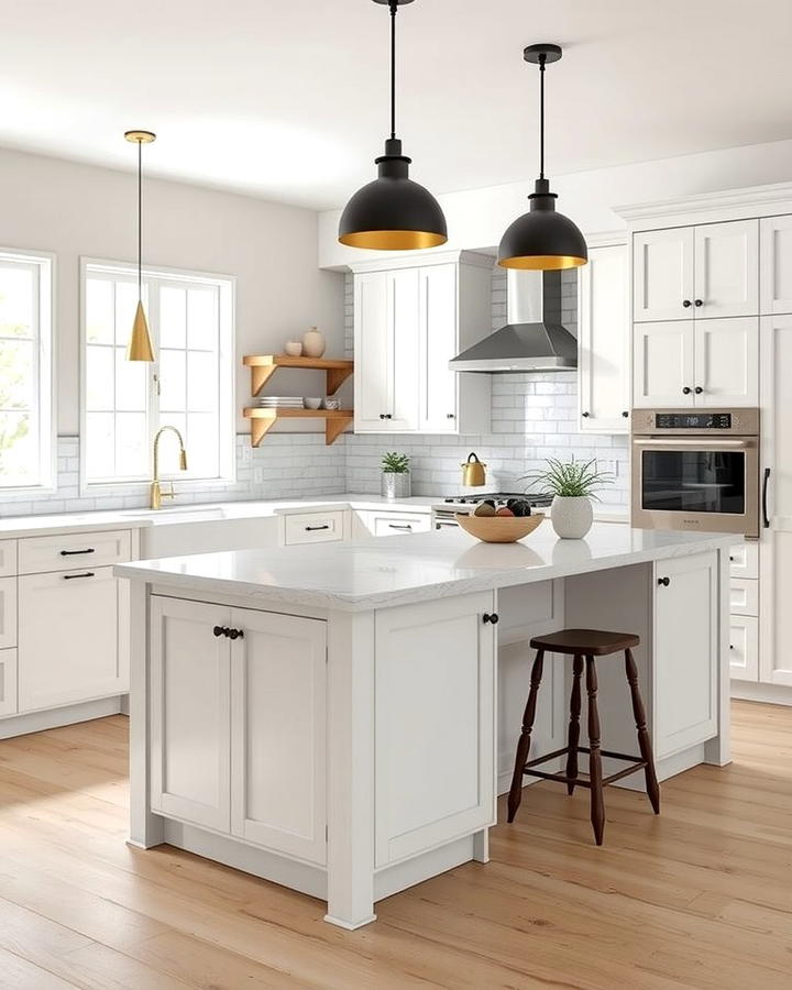 Sleek White Shiplap for a Contemporary Look - 25 Shiplap Kitchen Island Ideas