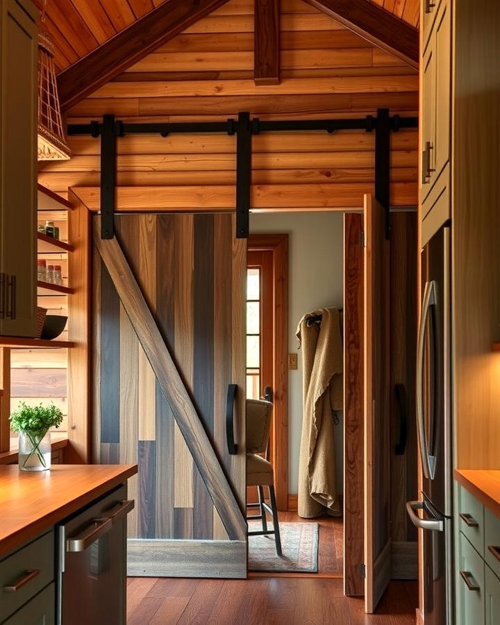 Sliding Barn Doors - 25 Mountain House Kitchen Ideas