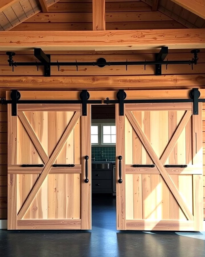 Sliding Barn Doors 2 - 25 Rustic Garage Ideas