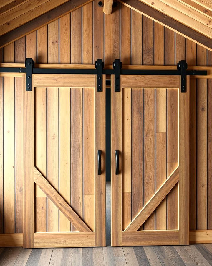 Sliding Barn Doors - 25 Pole Barn Interior Ideas