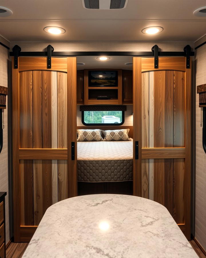 Sliding Barn Doors - 25 Rv Bedroom Ideas