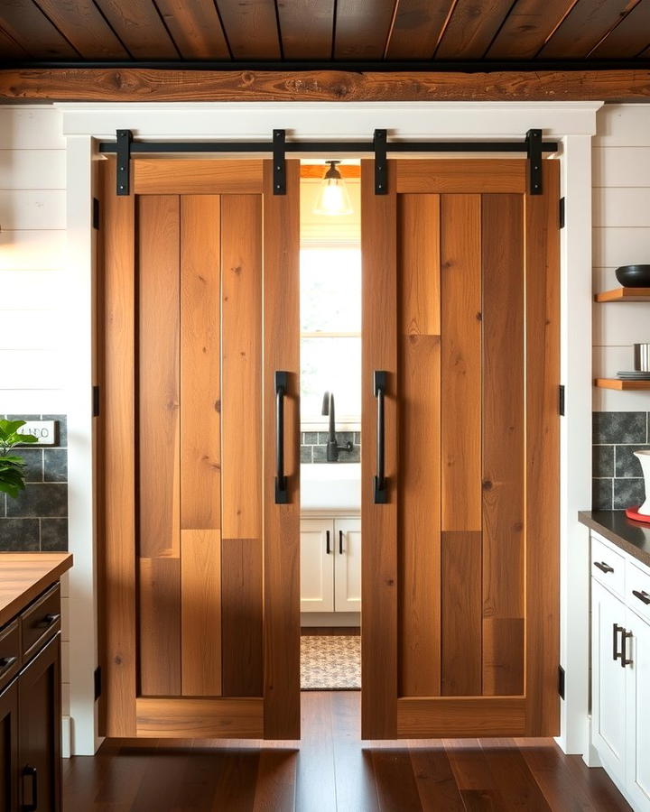 Sliding Barn Pantry Door for Rustic Charm - 25 Pantry Door Ideas