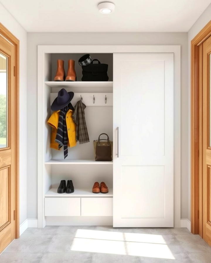 Sliding Door Closets - 25 Small Mudroom Ideas