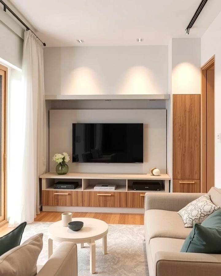 Sliding Door Entertainment Unit - 25 Small Living Room Ideas With Tv