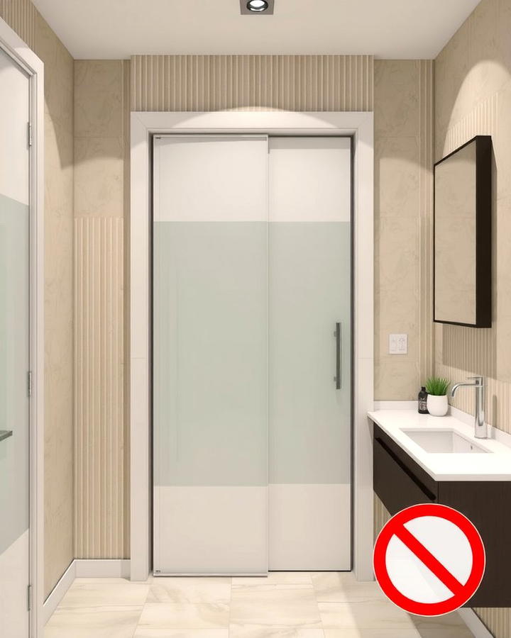 Sliding Door Solution - 25 Small Ensuite Design Ideas