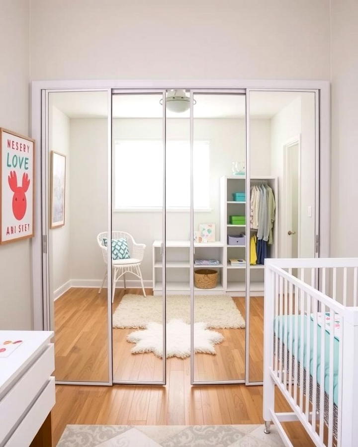 Sliding Doors for Space Efficiency - 25 Nursery Closet Ideas