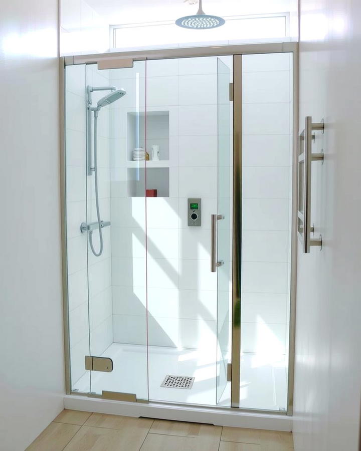 Sliding Glass Shower Doors - 25 Small Bathroom Walk in Shower Ideas