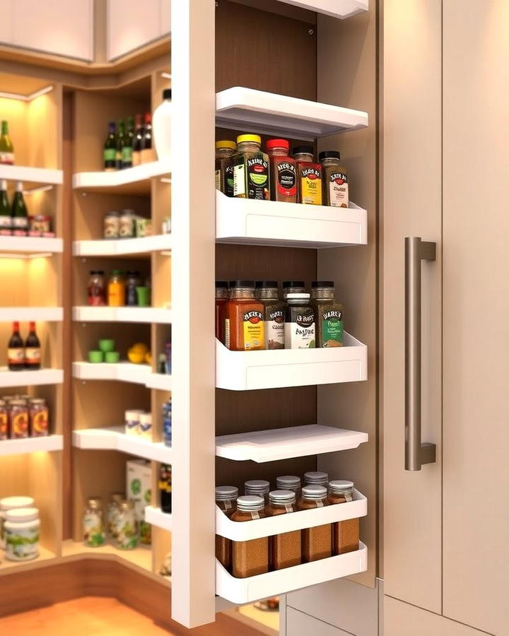 Sliding Pantry Spice Rack - 25 Spice Rack Ideas