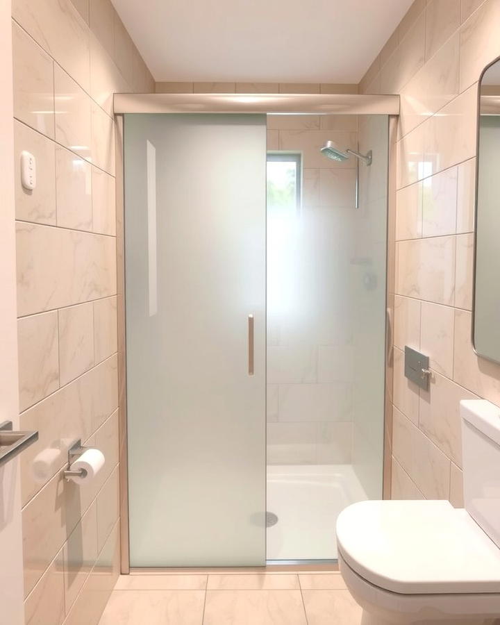 Sliding Shower Doors for Accessibility - 25 Small Bathroom Walk-in Shower Ideas