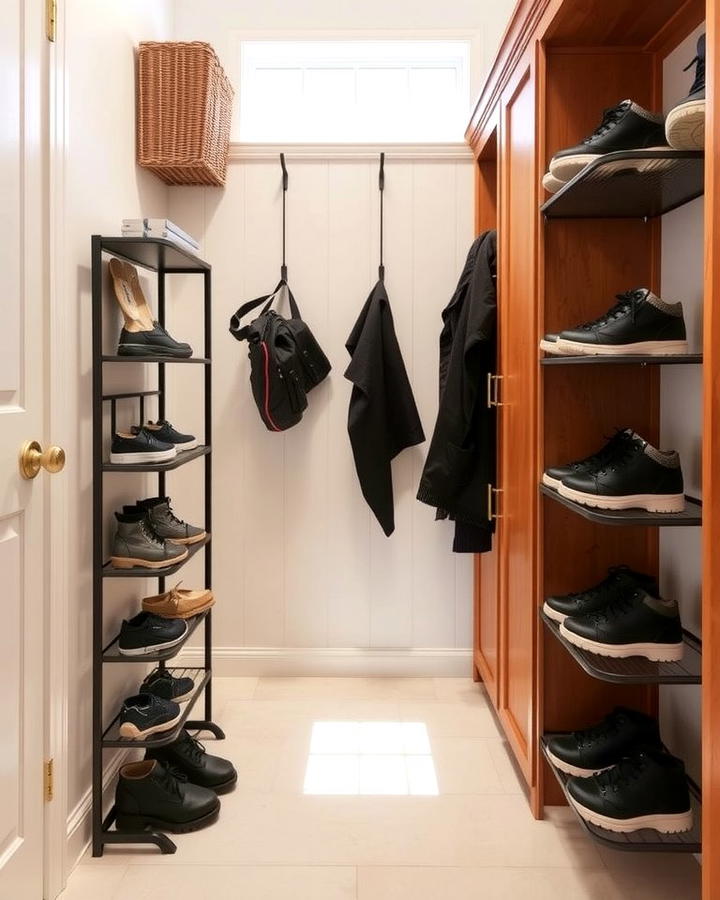 Slimline Shoe Racks - 25 Small Mudroom Ideas