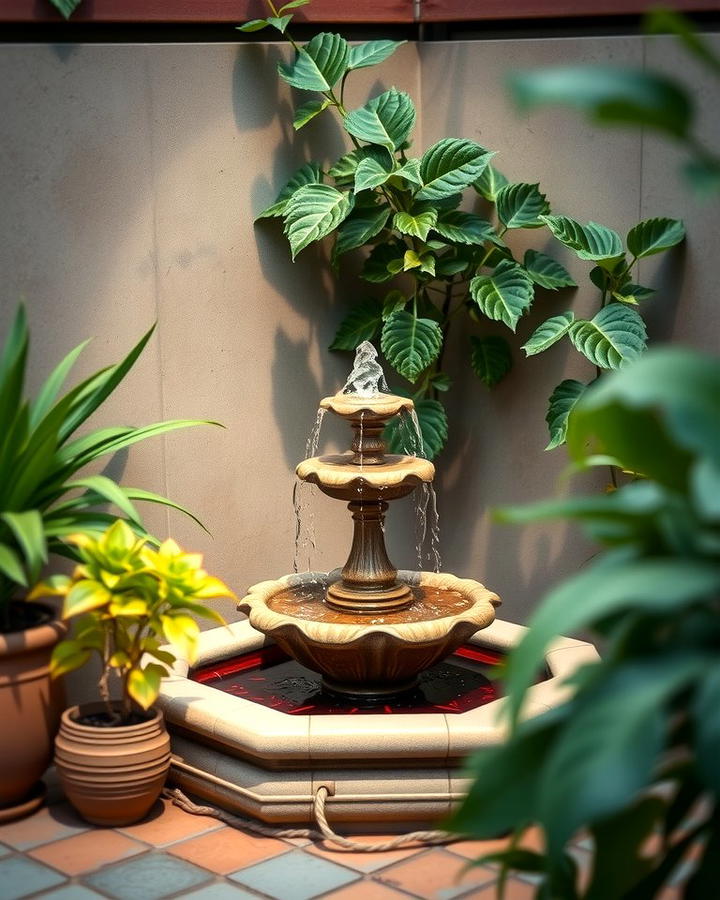 Small Patio Fountain - 25 Small Backyard Patio Ideas