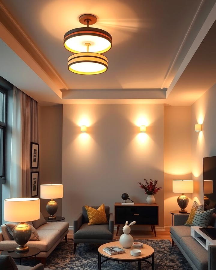 Smart Lighting Layers - 30 Condo Living Room Ideas