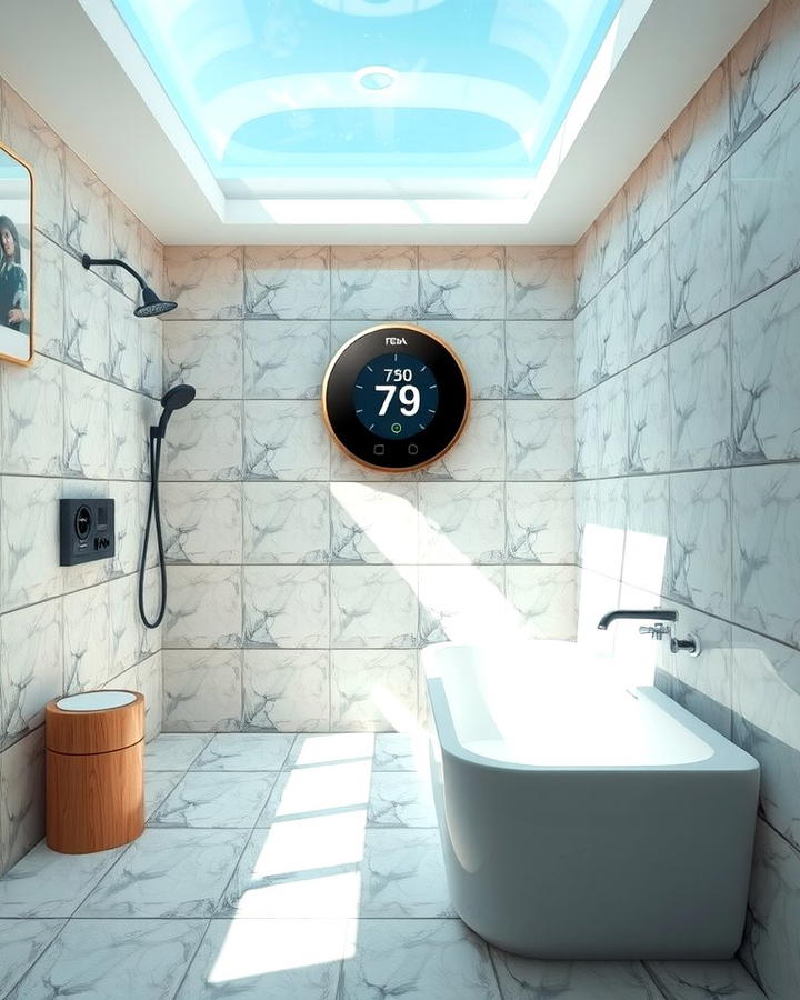 Smart Thermostat for Comfort - 25 Pool Bathroom Ideas