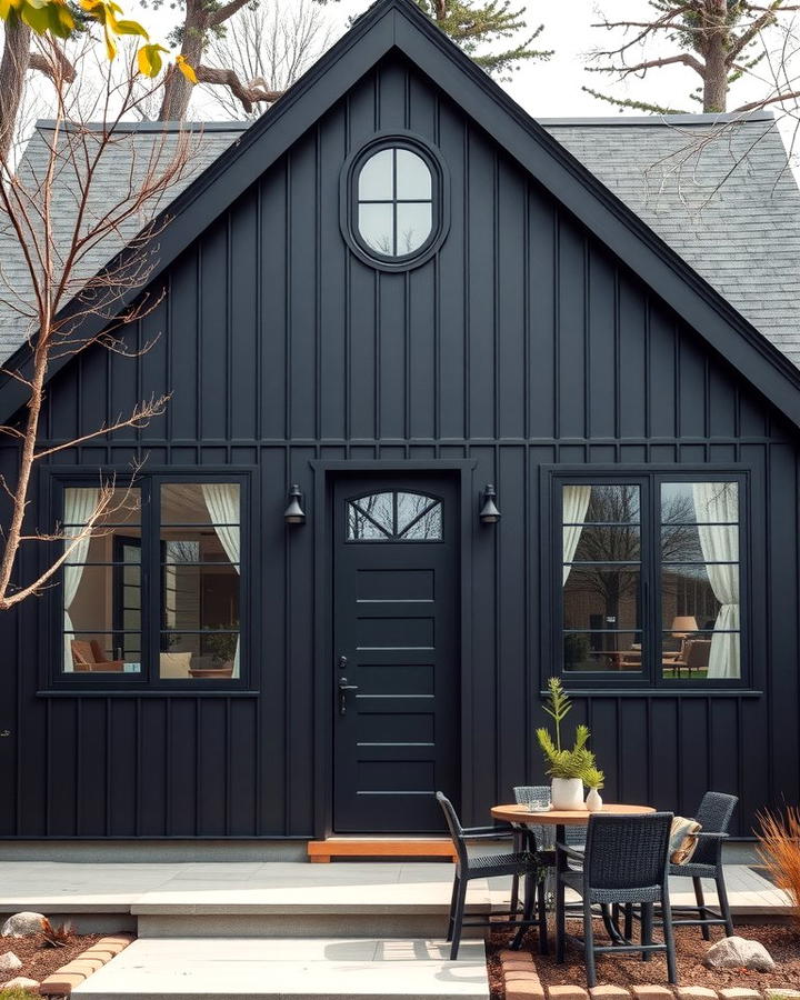 Smoky Beige Subtlety - 25 Paint Colors for a Modern Black House With Cedar Accents