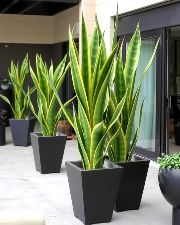 Snake Plant for Low Maintenance Elegance - 25 Outdoor Plants for Patio