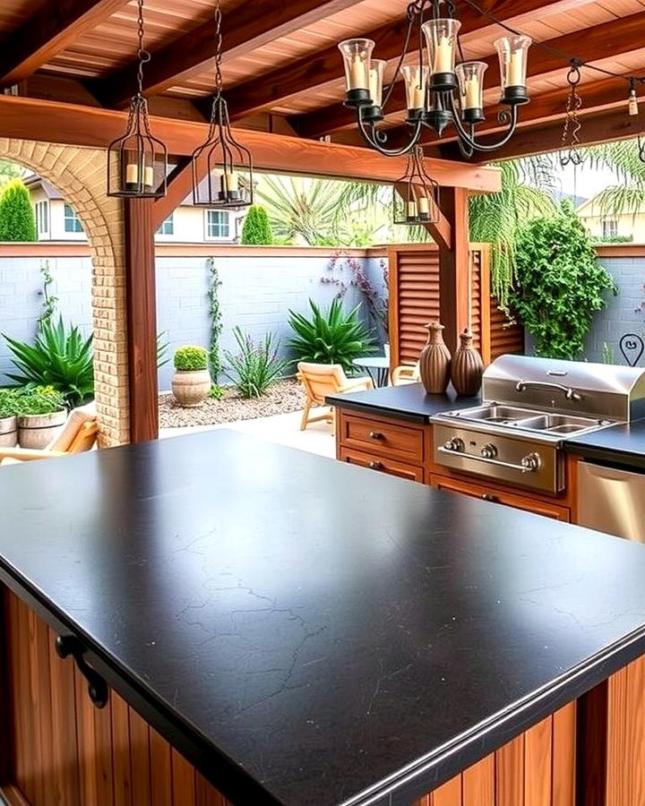 Soapstone Countertops for Timeless Appeal - 25 Outdoor Kitchen Countertop Ideas