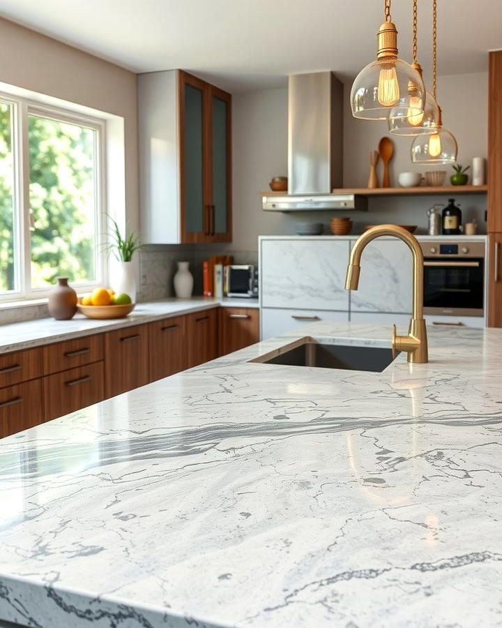 Soapstone with Veining Patterns - 25 Soapstone Kitchen Countertops